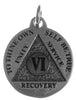 Mini Recovery Medallions, Your Choice of Blank, 24 Hour or Years 1-20, 25 & 30, Sterling Silver, Serenity Prayer on Back