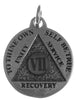 Mini Recovery Medallions, Your Choice of Blank, 24 Hour or Years 1-20, 25 & 30, Sterling Silver, Serenity Prayer on Back