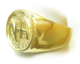 14k gold, Men's Ring with Narcotics Anonymous "NA" Initials