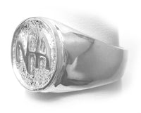 Sterling Silver Men's Ring with "NA " Initials