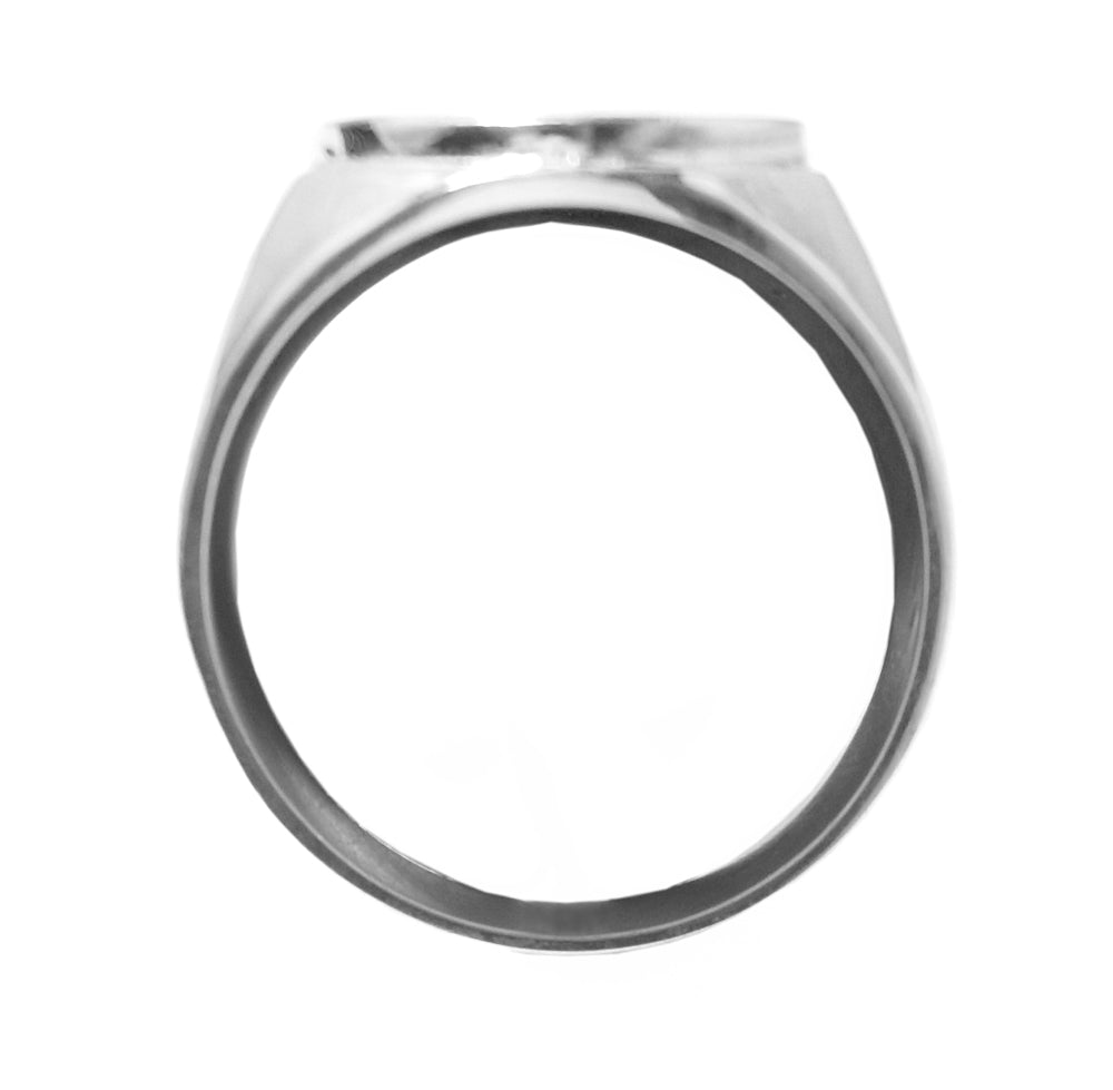 Sterling Silver Men's Ring with "NA " Initials