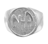 Sterling Silver Men's Ring with "NA " Initials