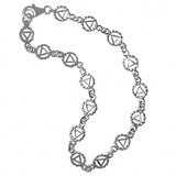 Alcoholics Anonymous (AA) Symbol Continuous Twist Bracelet & Anklet