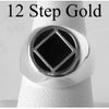 Narcotics Anonymous (NA) Symbol in Black Enamel & Sterling Silver