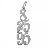 Sterling Silver Pendant, Custom Dates Celebrating All Occasions; Recovery, Anniversary, Birthdays