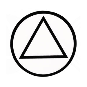 3" Round Alcoholics Anonymous AA Recovery Symbol Sticker, Available in 8 Colors