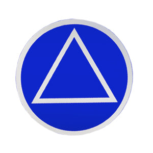 3" Round Alcoholics Anonymous AA Recovery Symbol Sticker, Available in 8 Colors