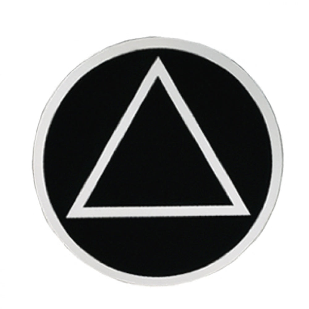 3" Round Alcoholics Anonymous AA Recovery Symbol Sticker, Available in 8 Colors