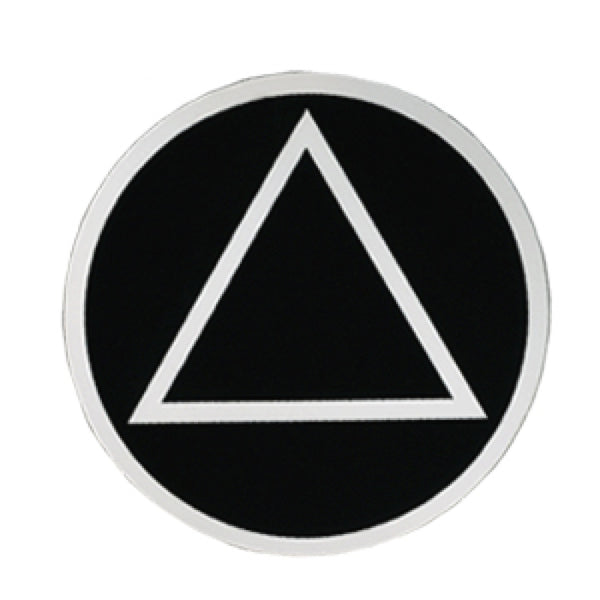 1-1/2" Round Alcoholics Anonymous AA Recovery Symbol Sticker, Available in 3 Colors