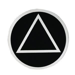 3" Round Alcoholics Anonymous AA Recovery Symbol Sticker, Available in 8 Colors