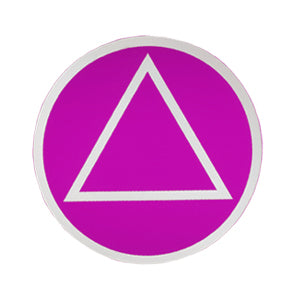 3" Round Alcoholics Anonymous AA Recovery Symbol Sticker, Available in 8 Colors