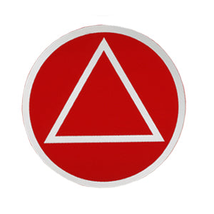 3" Round Alcoholics Anonymous AA Recovery Symbol Sticker, Available in 8 Colors