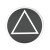3" Round Alcoholics Anonymous AA Recovery Symbol Sticker, Available in 9 Colors