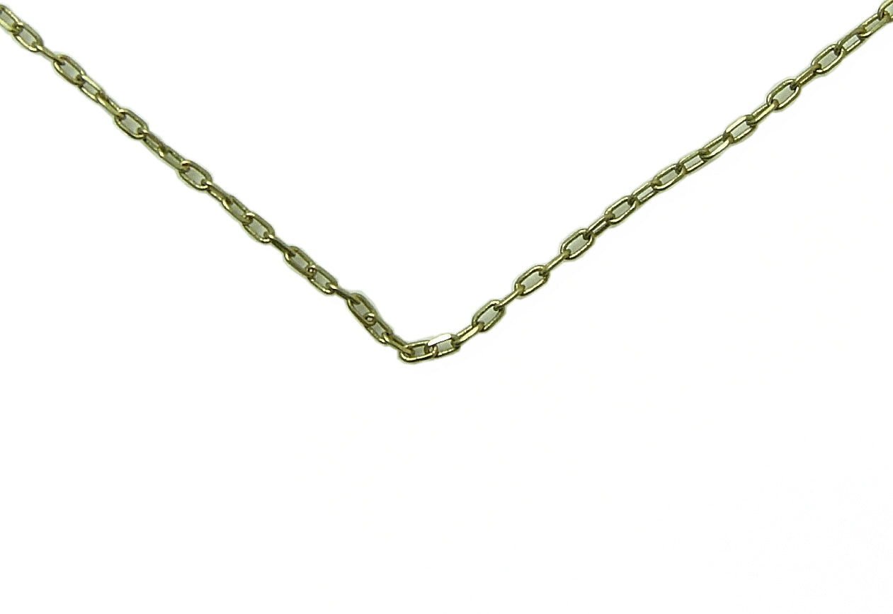 16"; Light Brass Link Chain