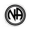 3" Round "NA " Initial Recovery Sticker, Available in 7 Colors