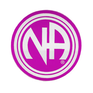 3" Round "NA " Initial Recovery Sticker, Available in 7 Colors