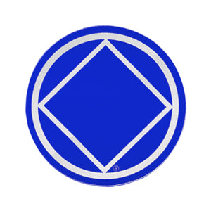 1-1/2" Round Narcotics Anonymous NA Recovery Symbol Sticker, Available in 5 Colors