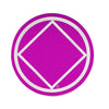 3" Round Narcotics Anonymous NA Recovery Symbol Sticker, Available in 7 colors