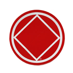 1-1/2" Round Narcotics Anonymous NA Recovery Symbol Sticker, Available in 5 Colors
