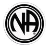 1-1/2" Round "NA " Initial Recovery Sticker, Available in 5 Colors