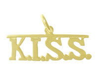 14k Gold, Sayings Pendant, "K.I.S.S." Keep it Simple